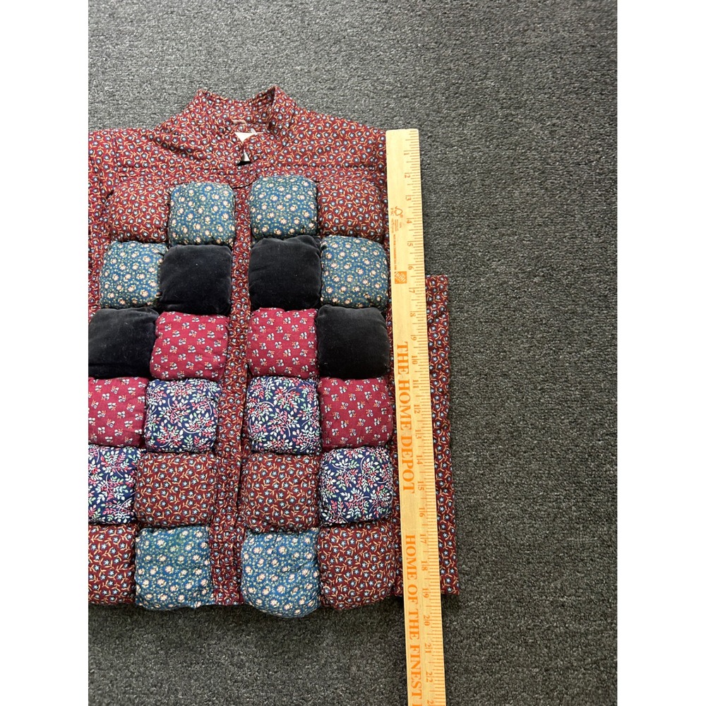Vicki Lynn Bardon Suttles And Seawinds Quilt Vest Red Womens Medium Patchwork - Picture 3 of 6